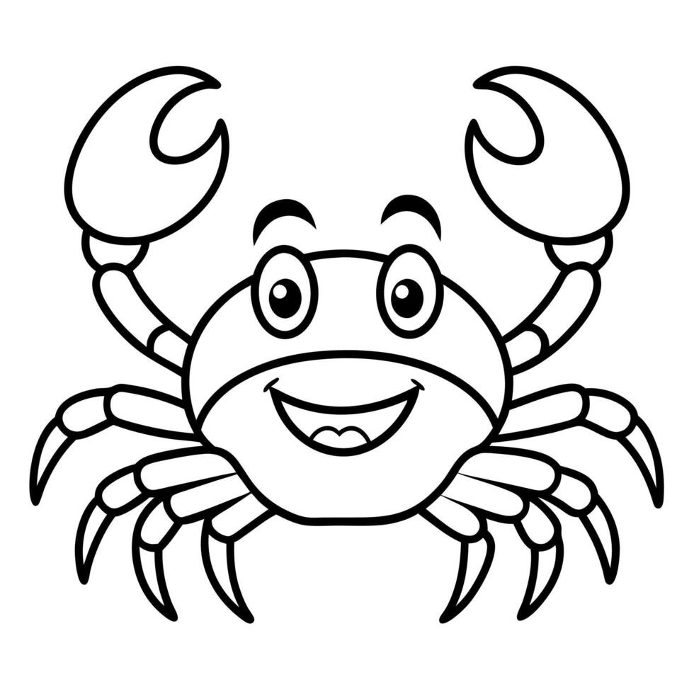 Crab smiles icon vector