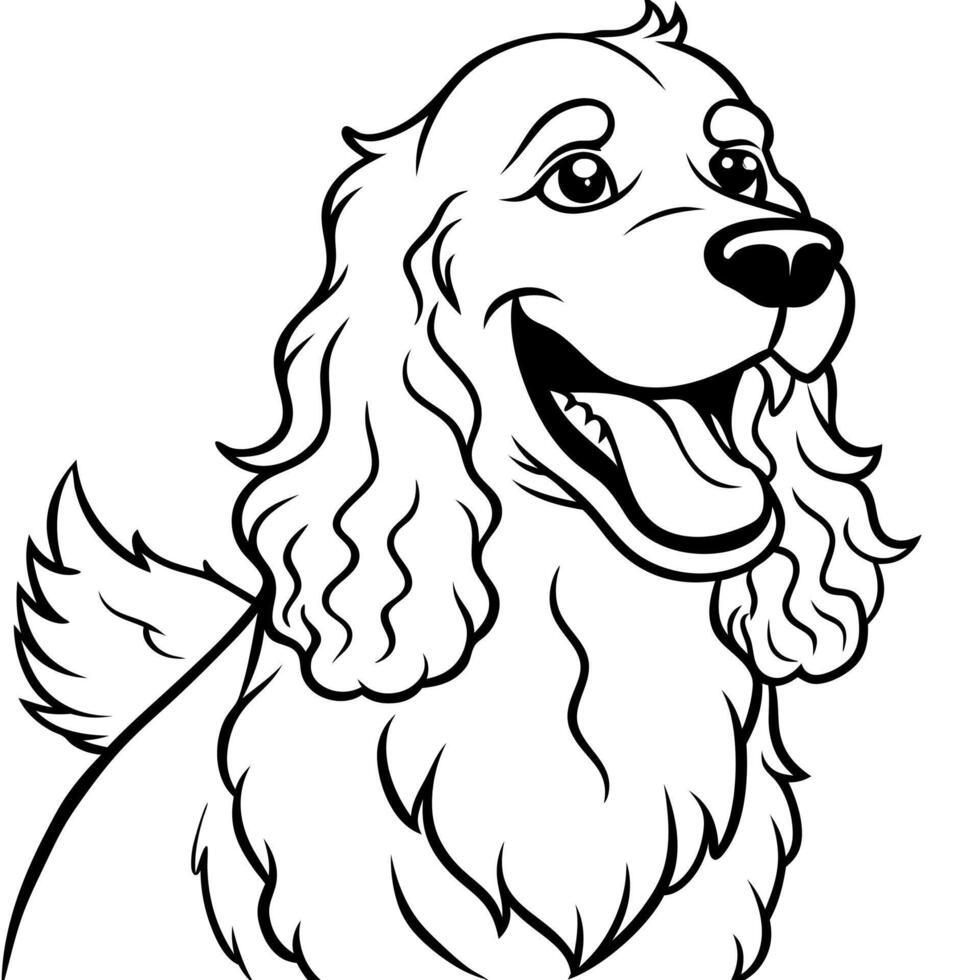 Cocker Spaniel dog laughs icon vector