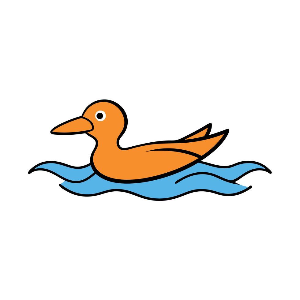 Common Buzzard bird swims icon vector