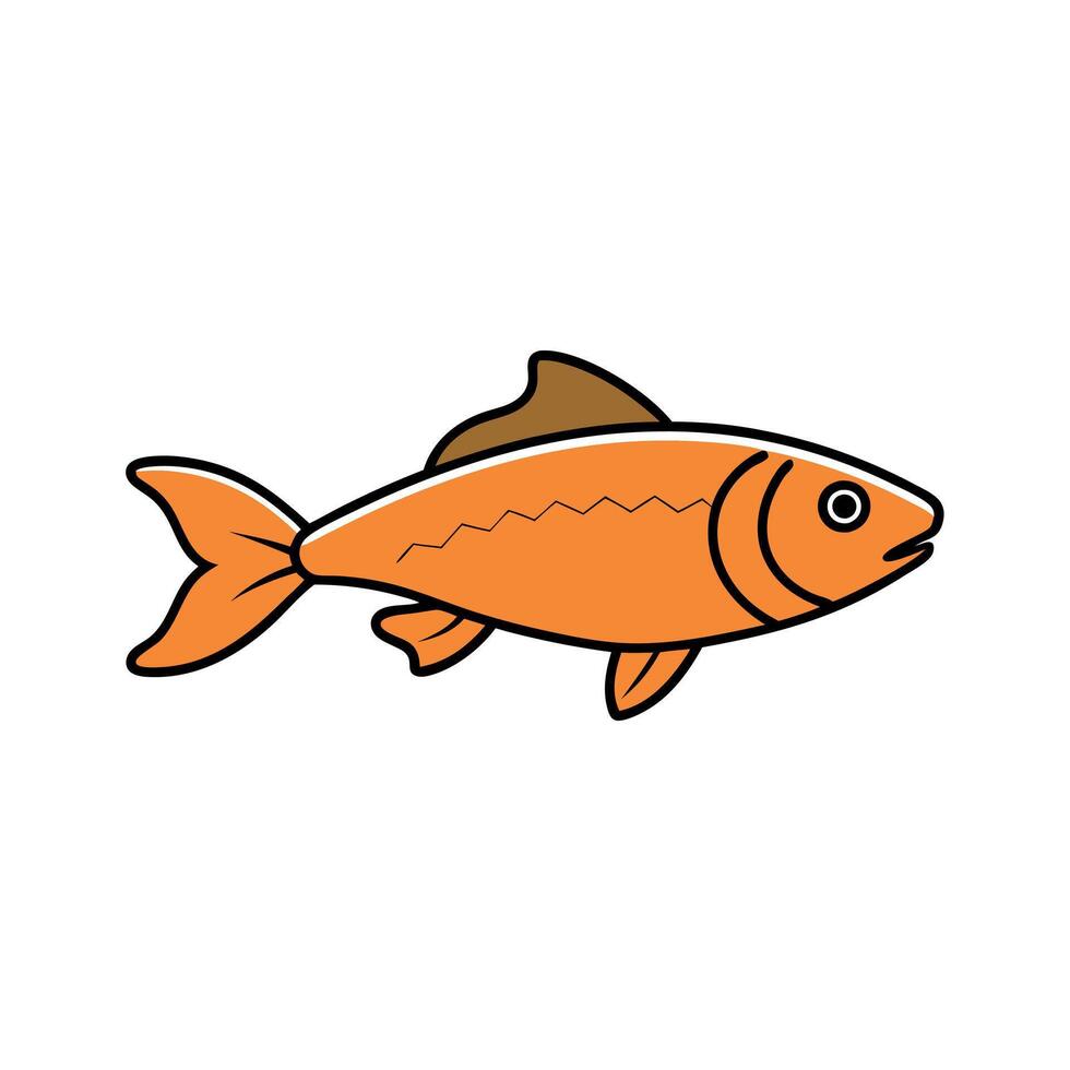 Common Carp fish swims icon vector