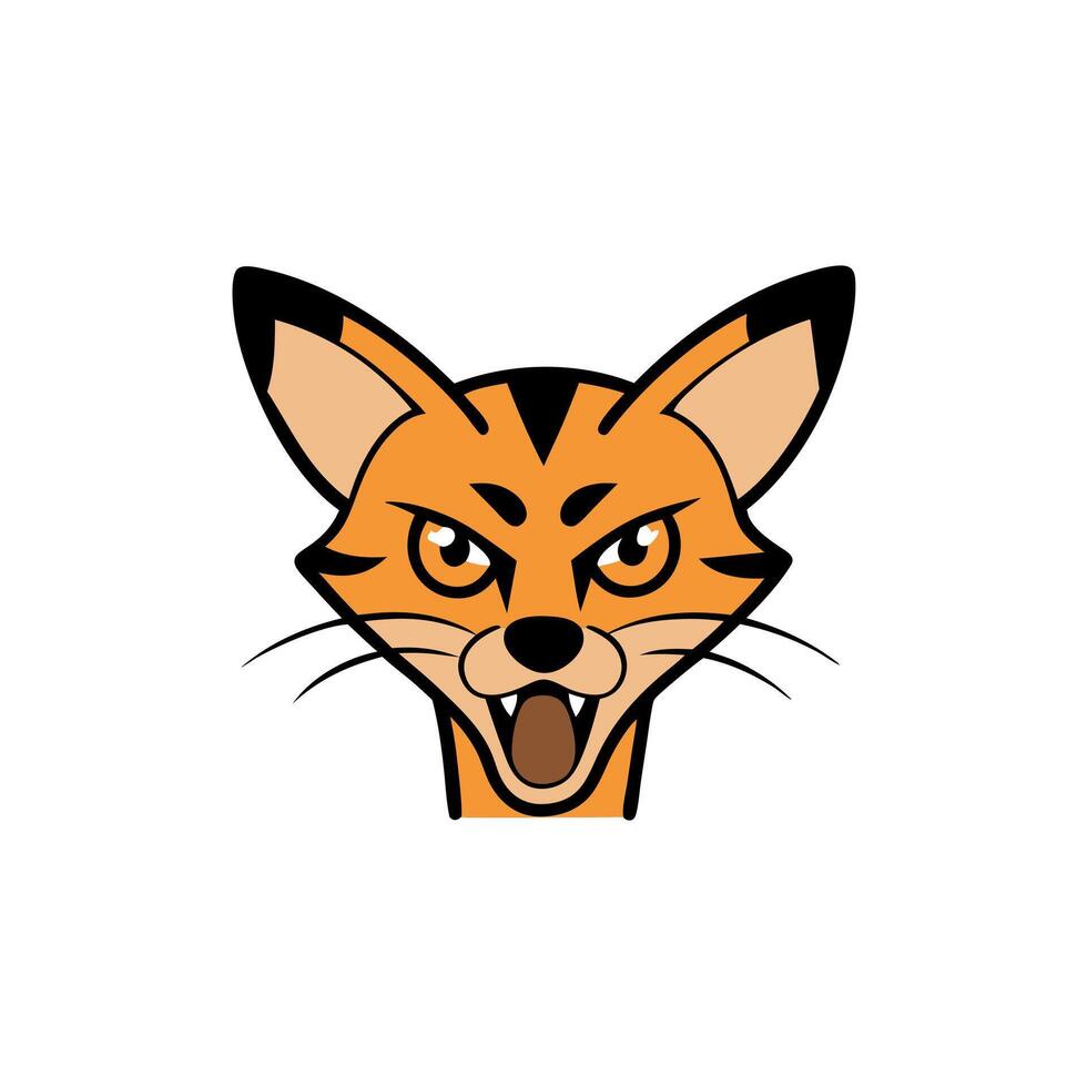Common Genet lynx angry icon vector