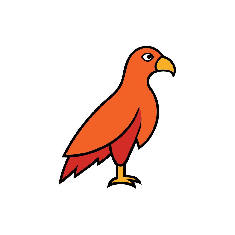 Common Buzzard bird goes icon vector