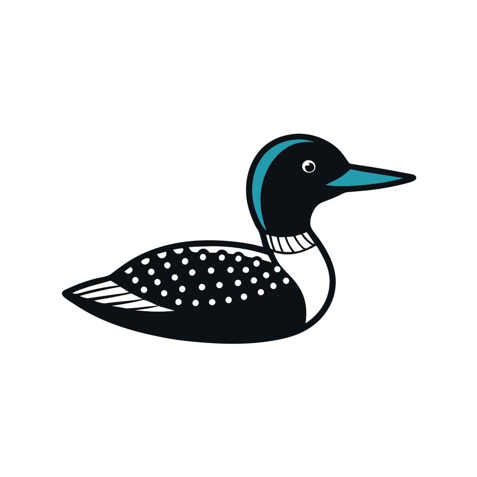 Common Loon bird play icon vector