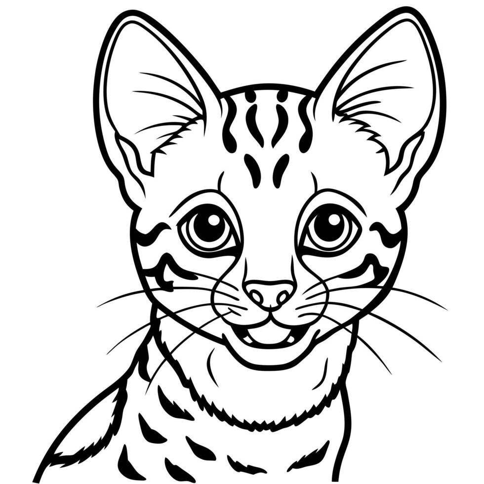 Common Genet lynx smiles icon vector