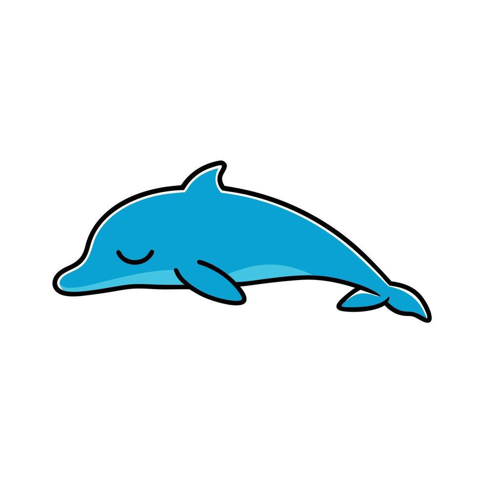 Common Dolphin sleeps icon vector