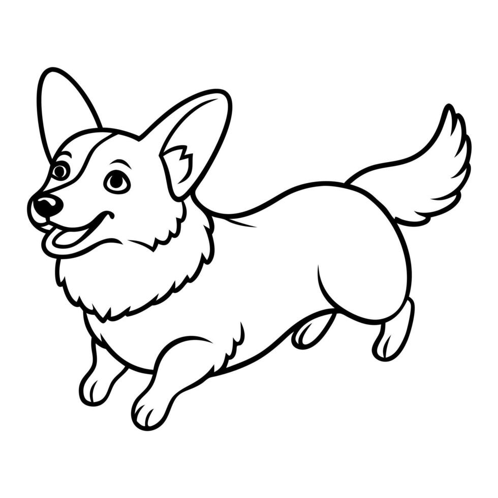 Corgipoo dog flies icon vector