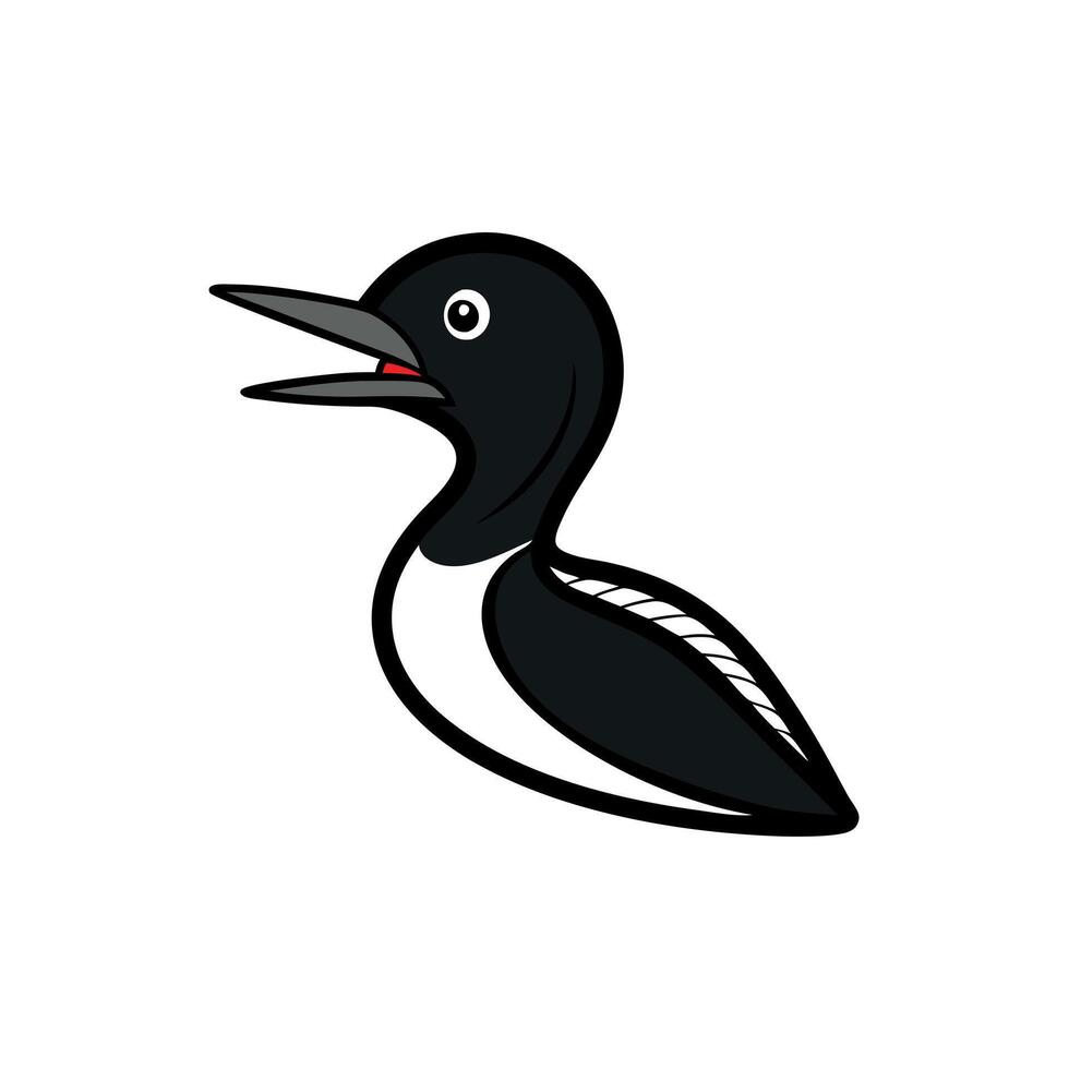 Common Loon bird screams icon vector