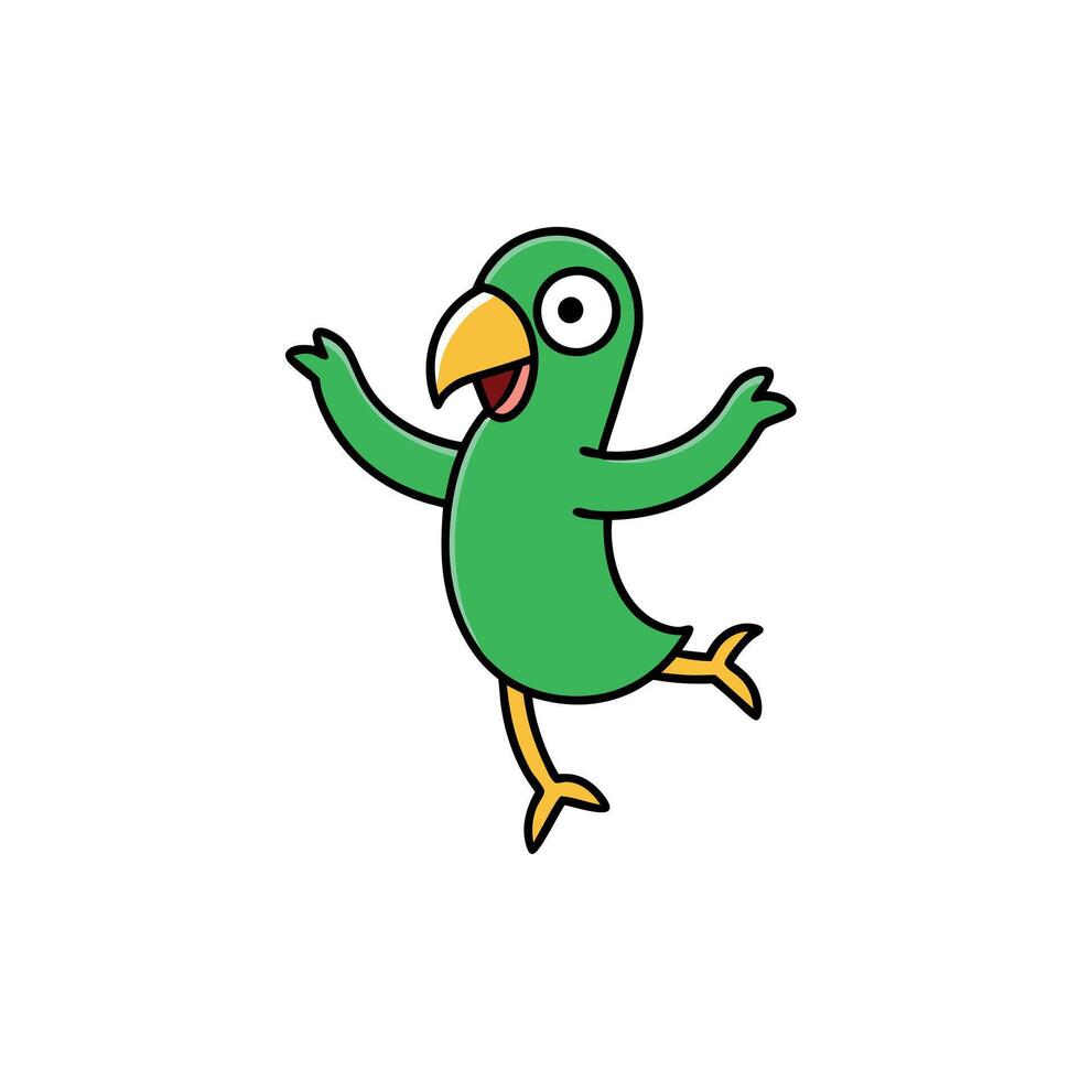 Conure bird dancing icon vector