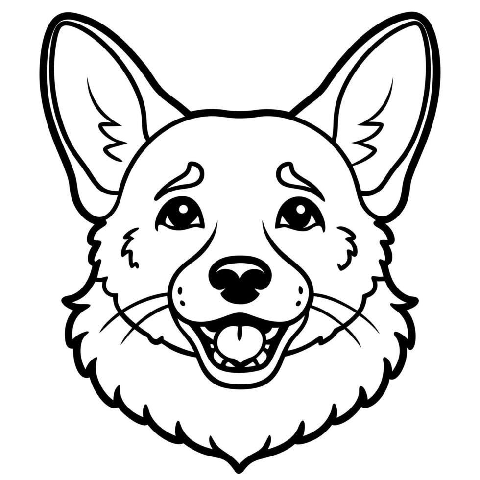 Corgidor dog cries icon vector