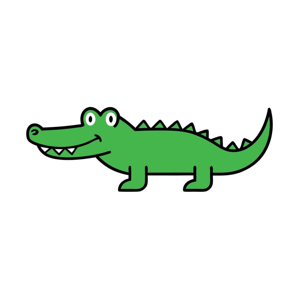 Crocodile knocks icon vector