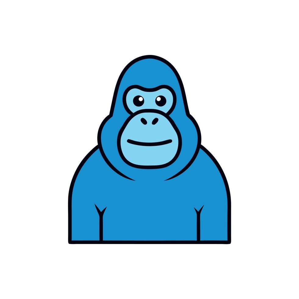 Cross River Gorilla goes icon vector