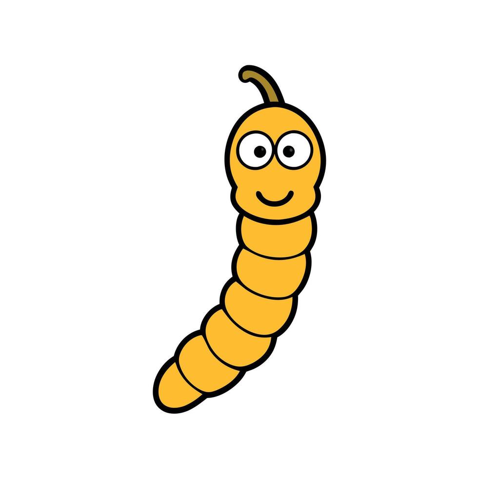 Corn Earworm worm looks icon vector