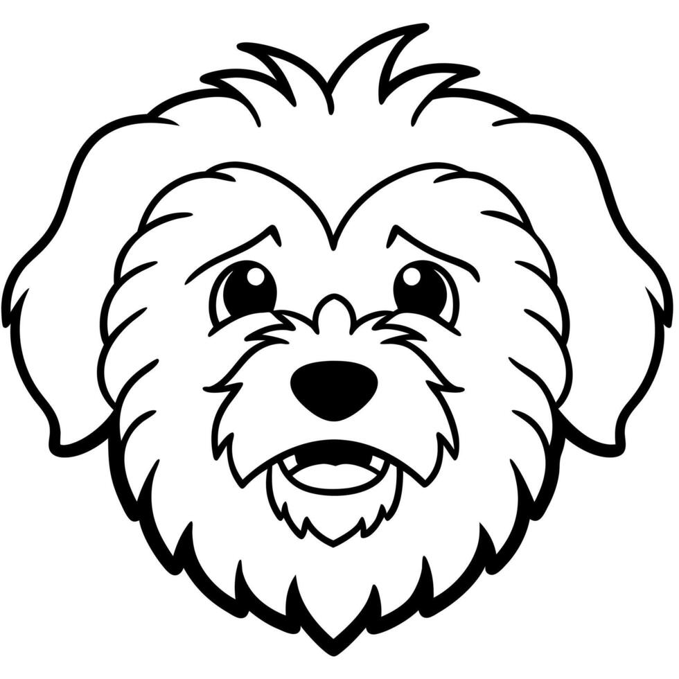 Coton De Tulear dog cries icon vector