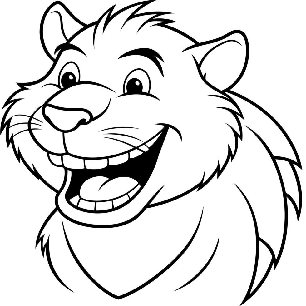 Coypu beaver laughs icon vector