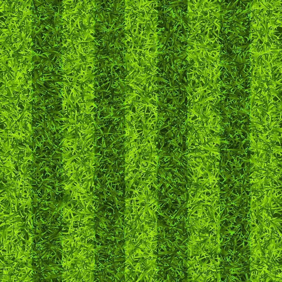 Soccer playing field with green grass. Football pitch background with stripes. Sports ground, stadium with fake or natural grass. illustration vector