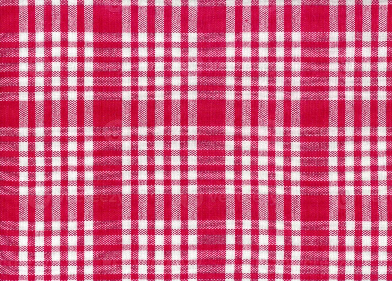 industrial style chequered red fabric texture background photo