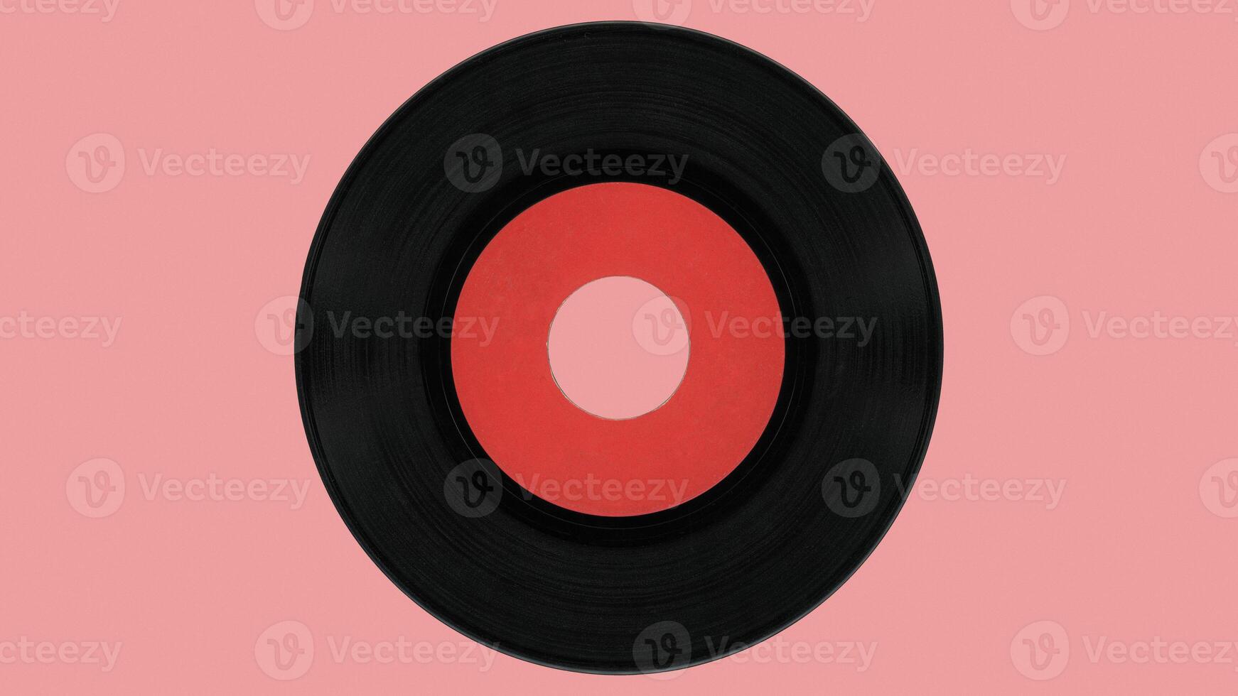 vinyl record red label photo