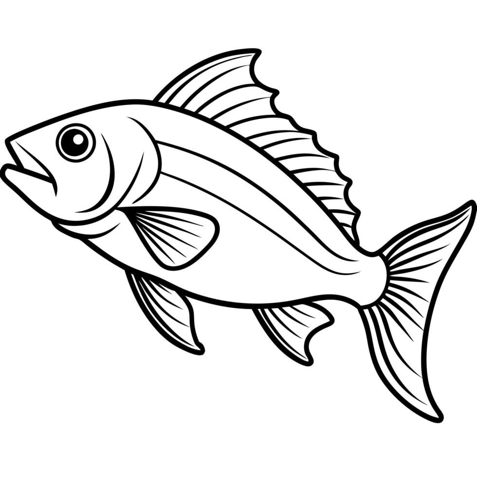 Cubera Snapper fish flies icon vector