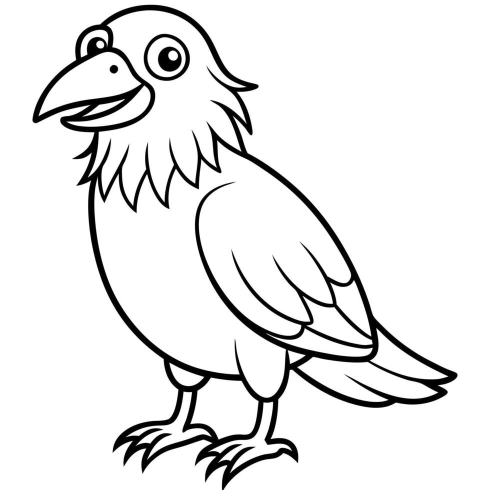 Crow bird smiles icon vector