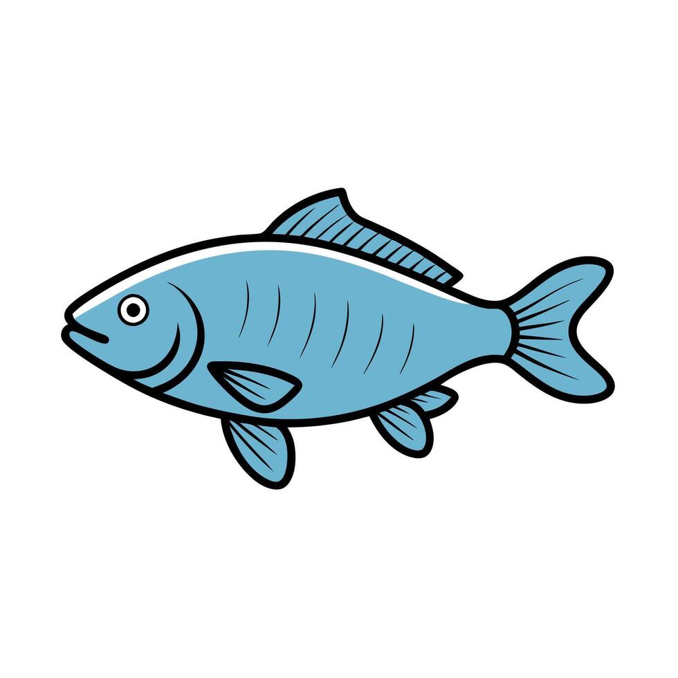 Crucian Carp fish knocks icon vector