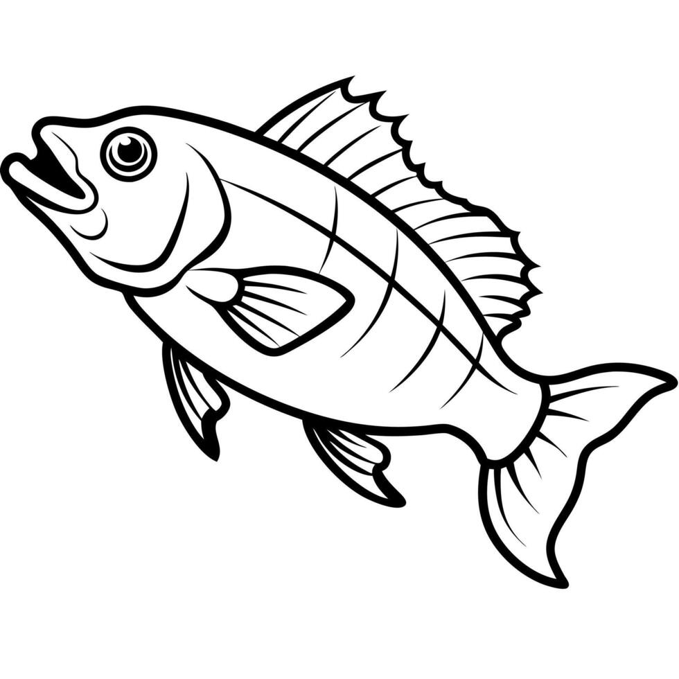 Cubera Snapper fish jumps icon vector
