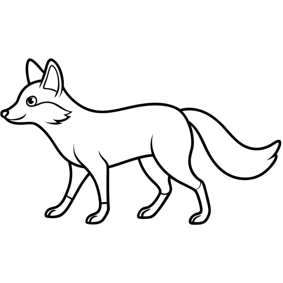 Cross Fox walks icon vector