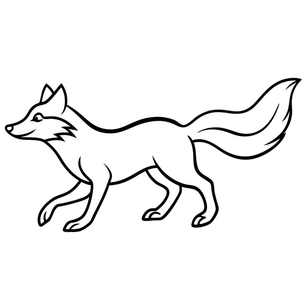 Cross Fox runs icon vector
