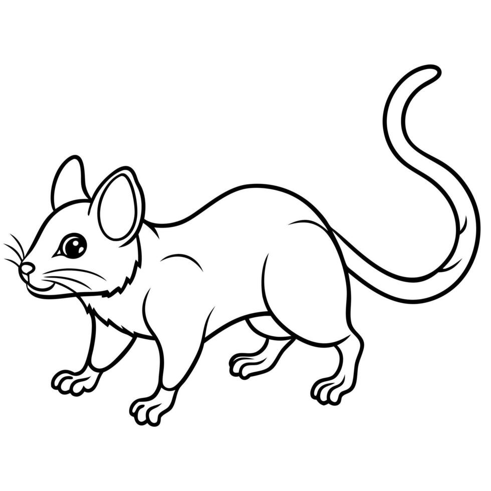 Cuban Solenodon rodent sleeps icon vector