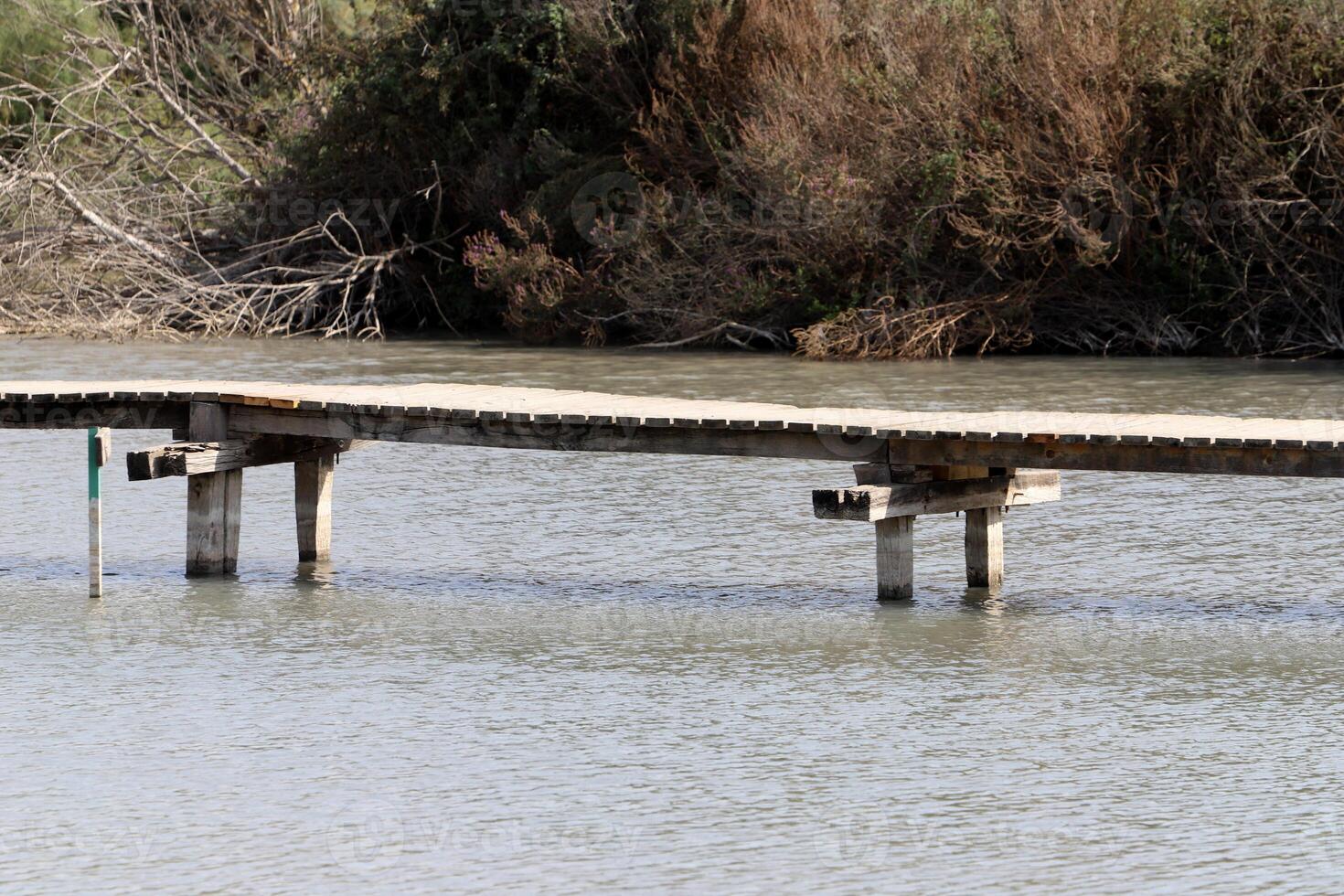 Close-up of a bridge as an architectural detail of road construction in Israel. photo