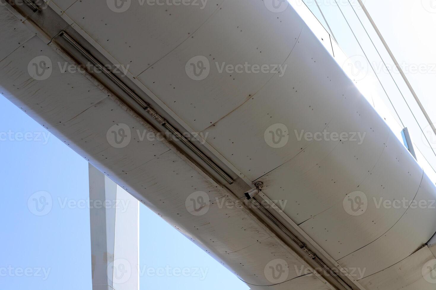 Close-up of a bridge as an architectural detail of road construction in Israel. photo
