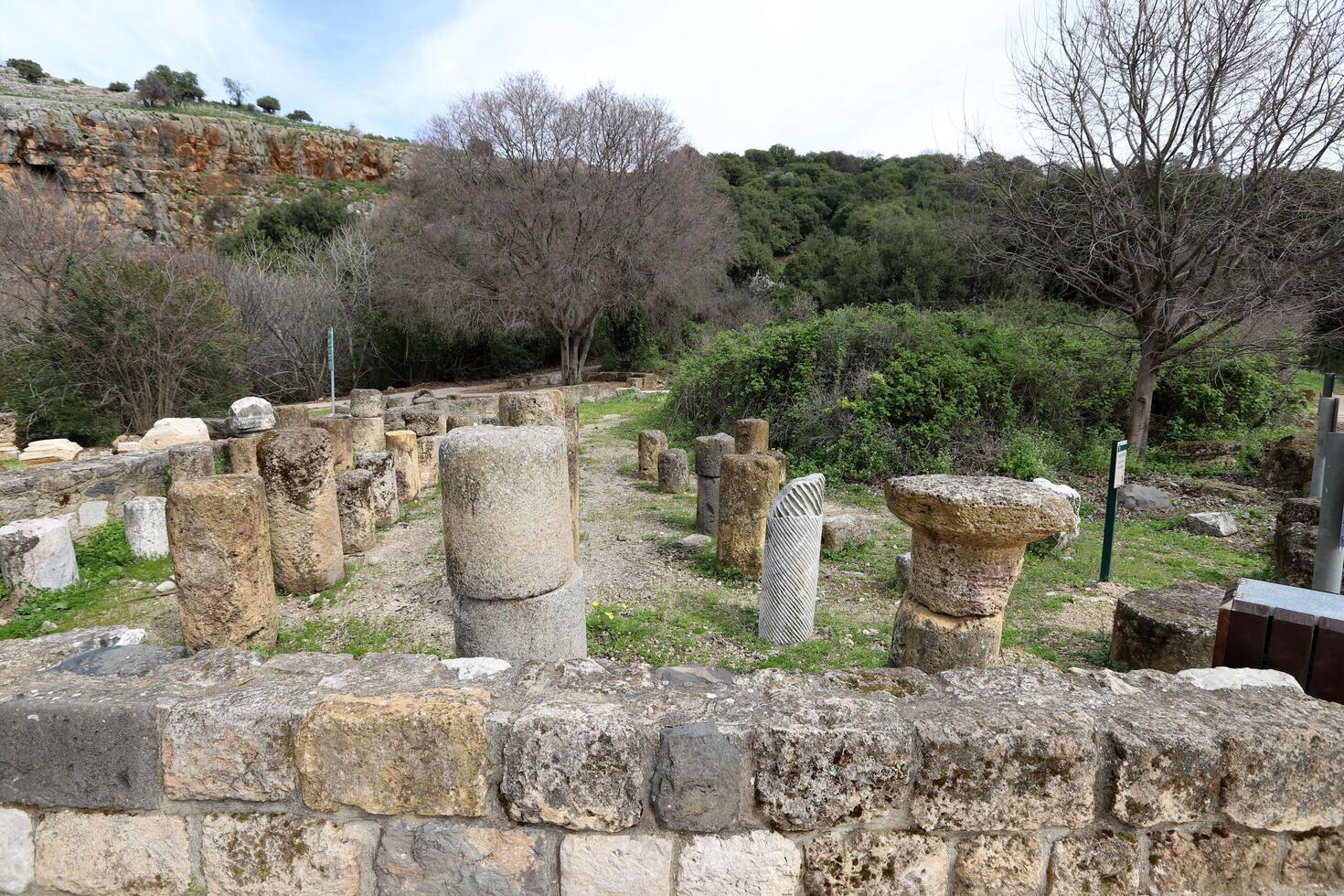 Banias Israel 05 02 2024 . Banias is an ancient temple and fortress of Pan and a nature reserve. photo
