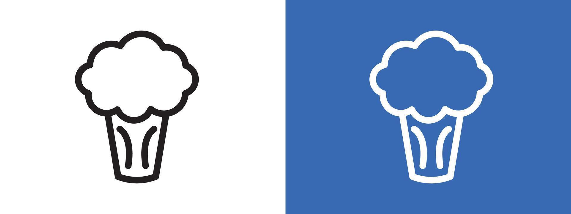 Broccoli icon set vector
