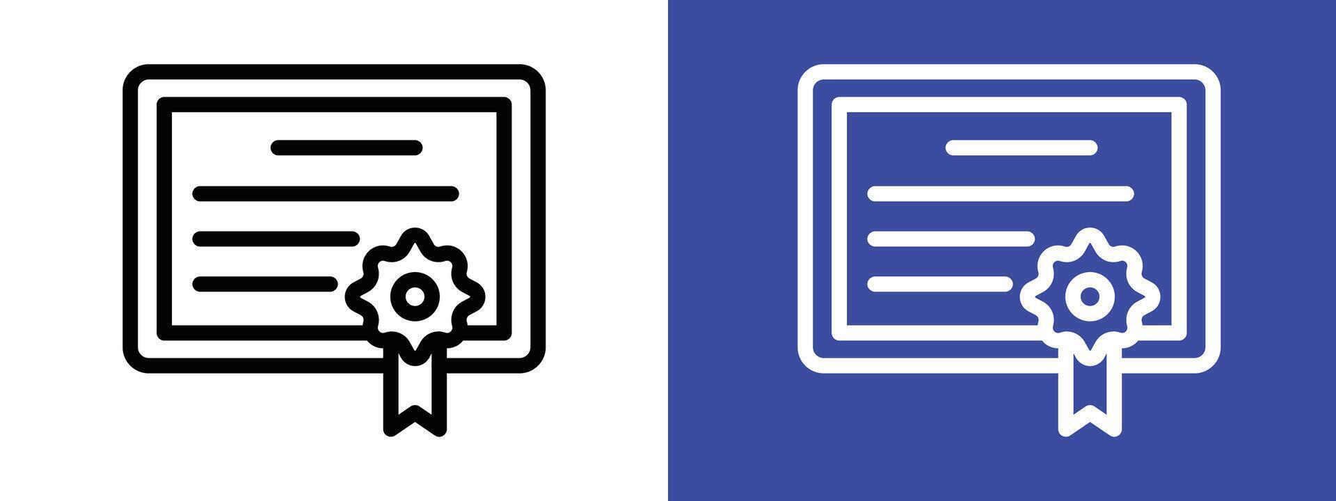 certificate icon set vector