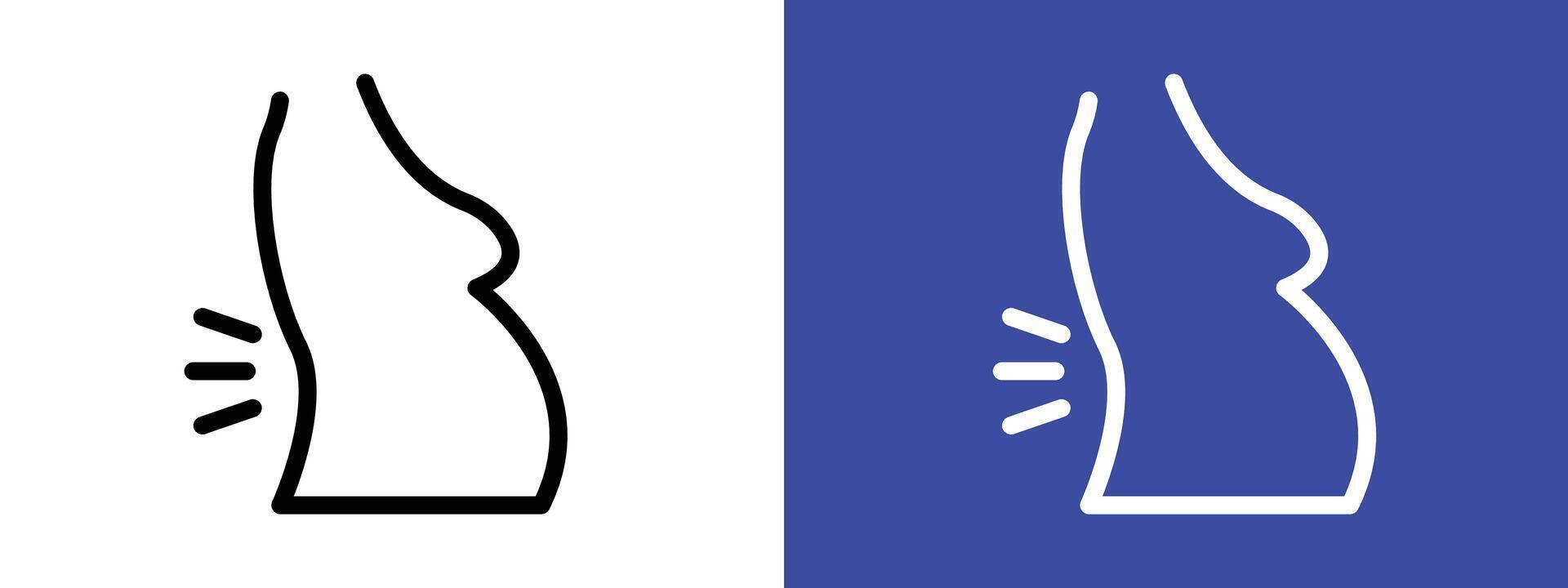 Pregnant woman backache icon vector