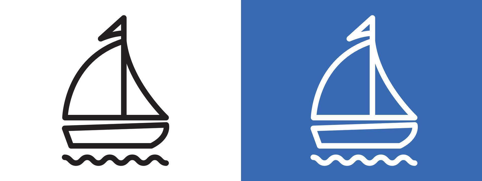 Sailboat icon set vector