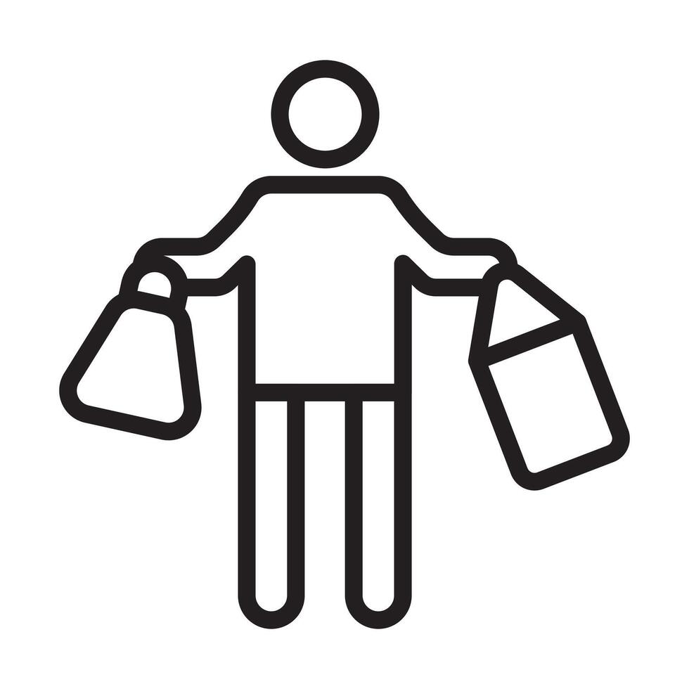 Buyer, shopper icon vector
