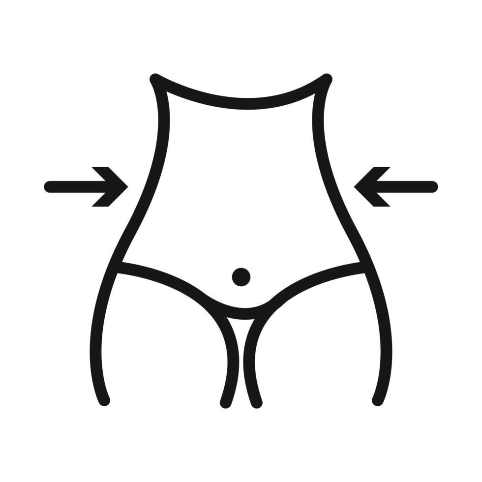 Slim, weight loss icon vector