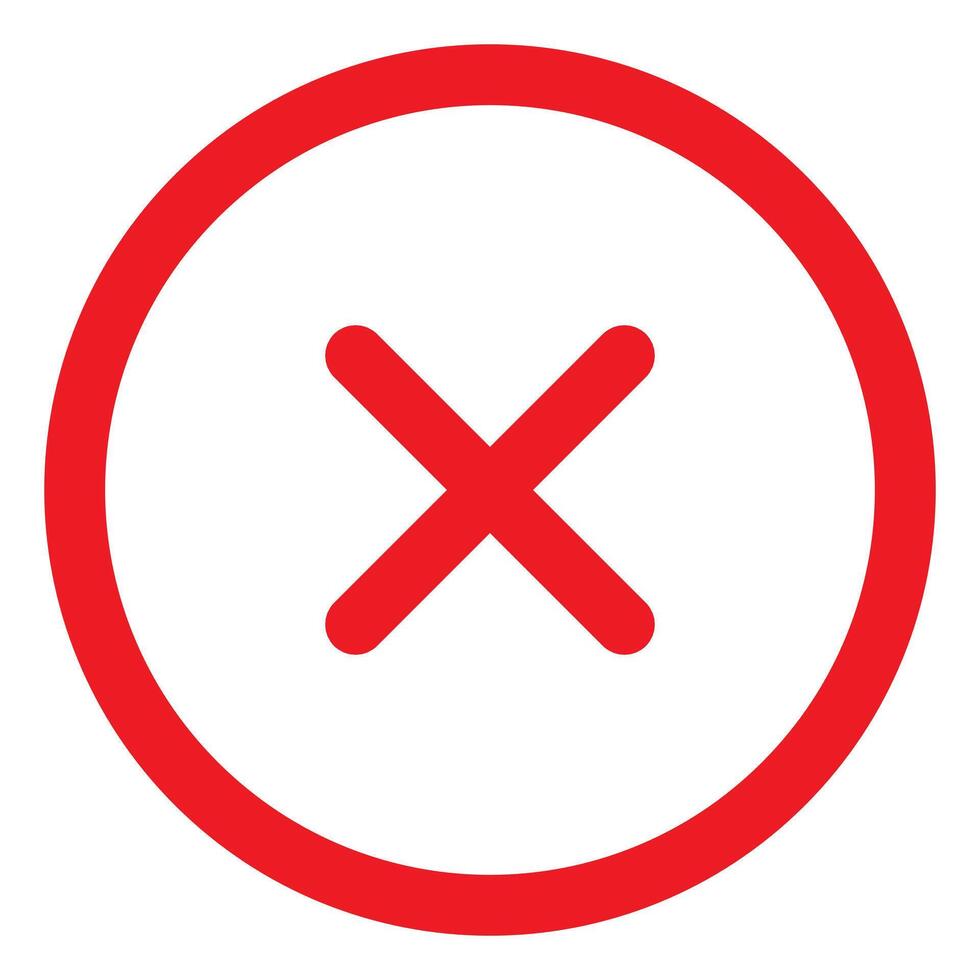 Close button icon Black line art logo vector