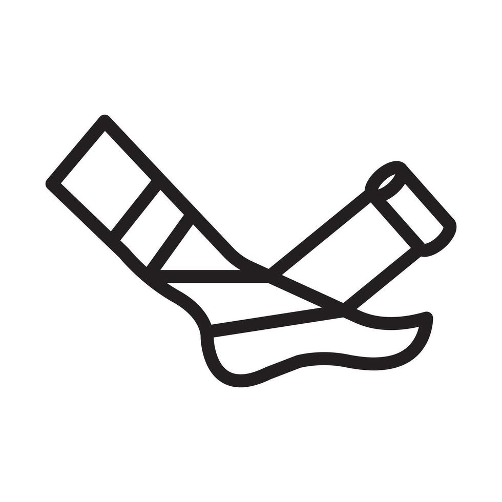 Elastic bandage icon Black line art logo vector