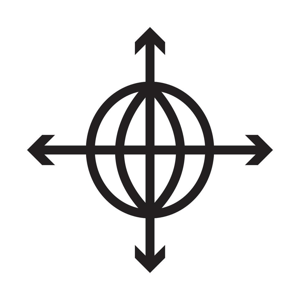 Globalization icon set vector