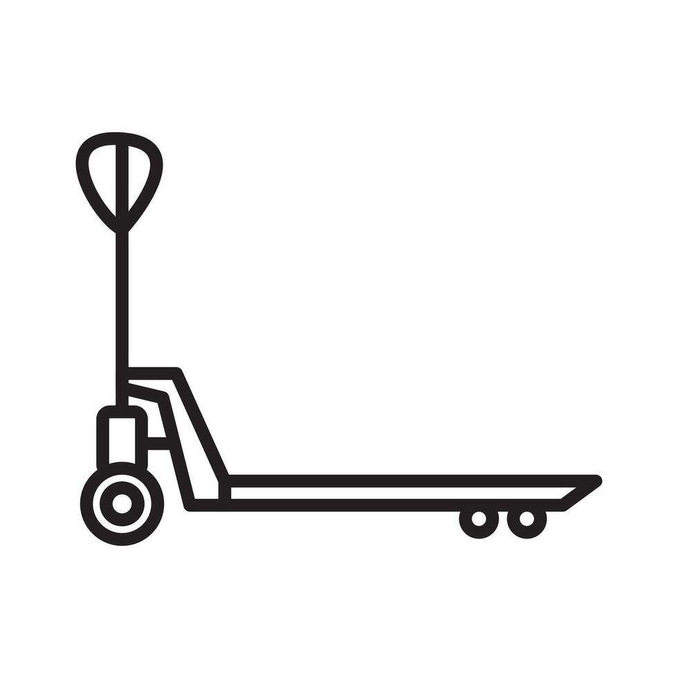 Hand pallet jack icon vector