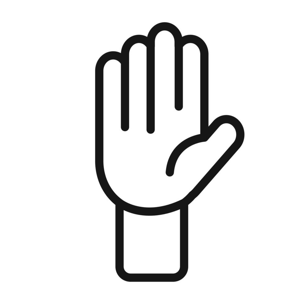 Hand icon Black line art logo vector