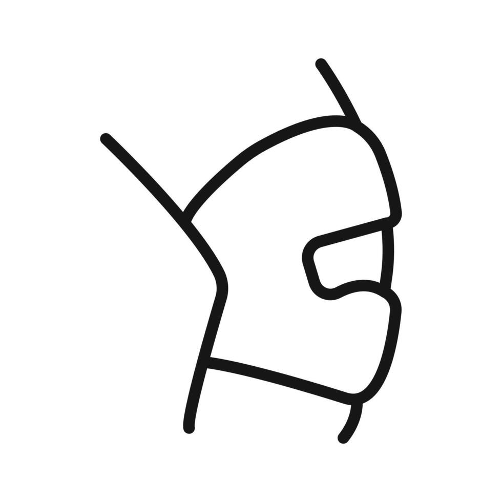 Knee Orthopedic Brace icon vector
