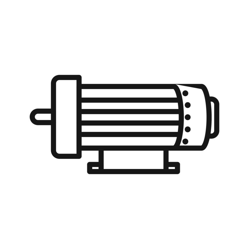 Motor icon Black line art logo vector