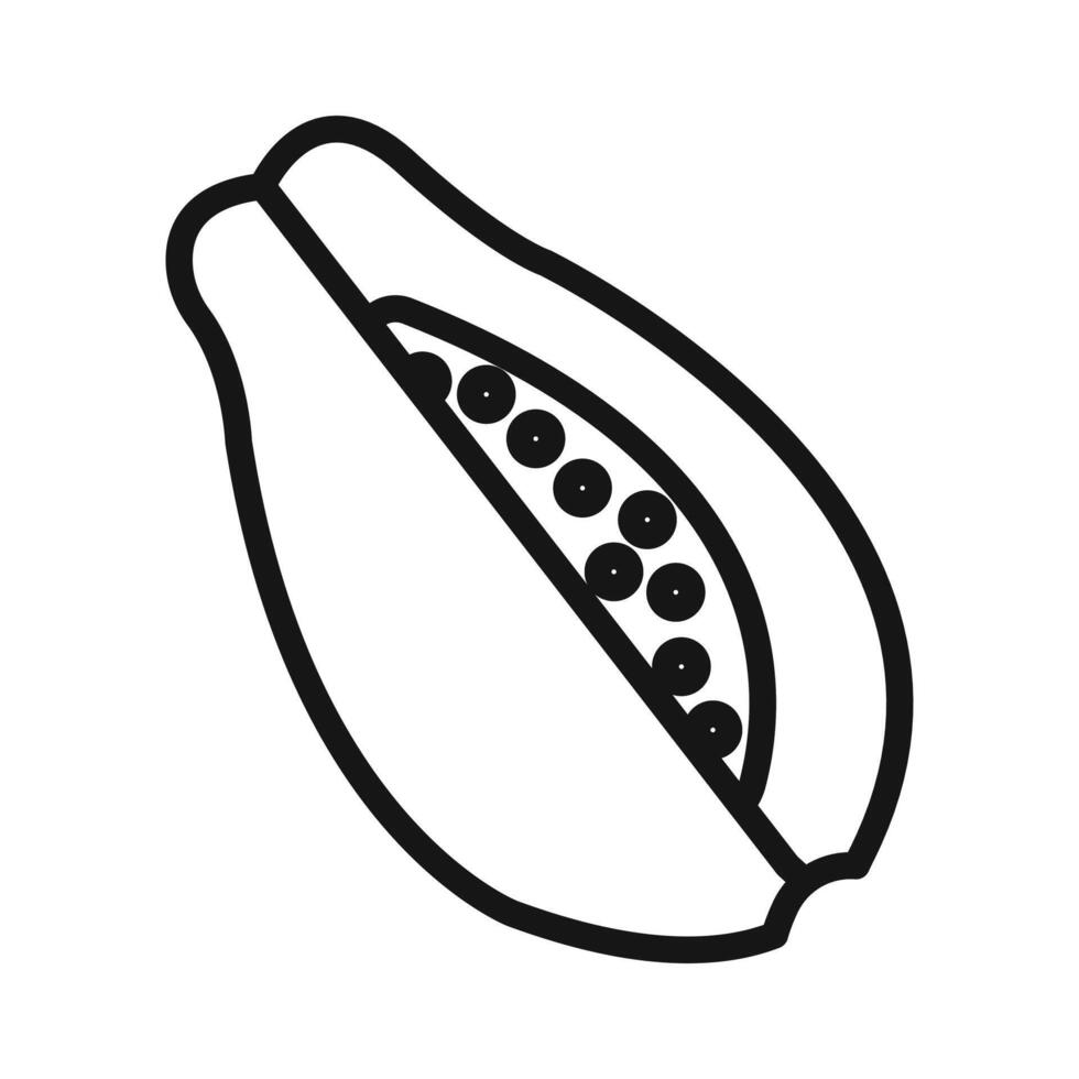 Papaya icon set vector
