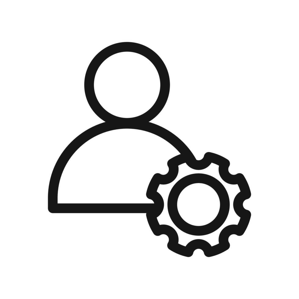 User Management Icon Black line art logo vector