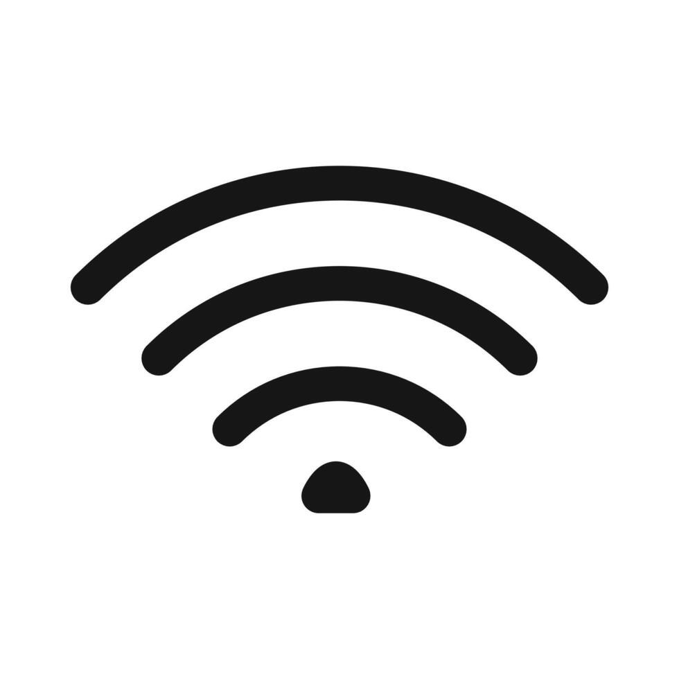 Wifi icon Black line art logo vector