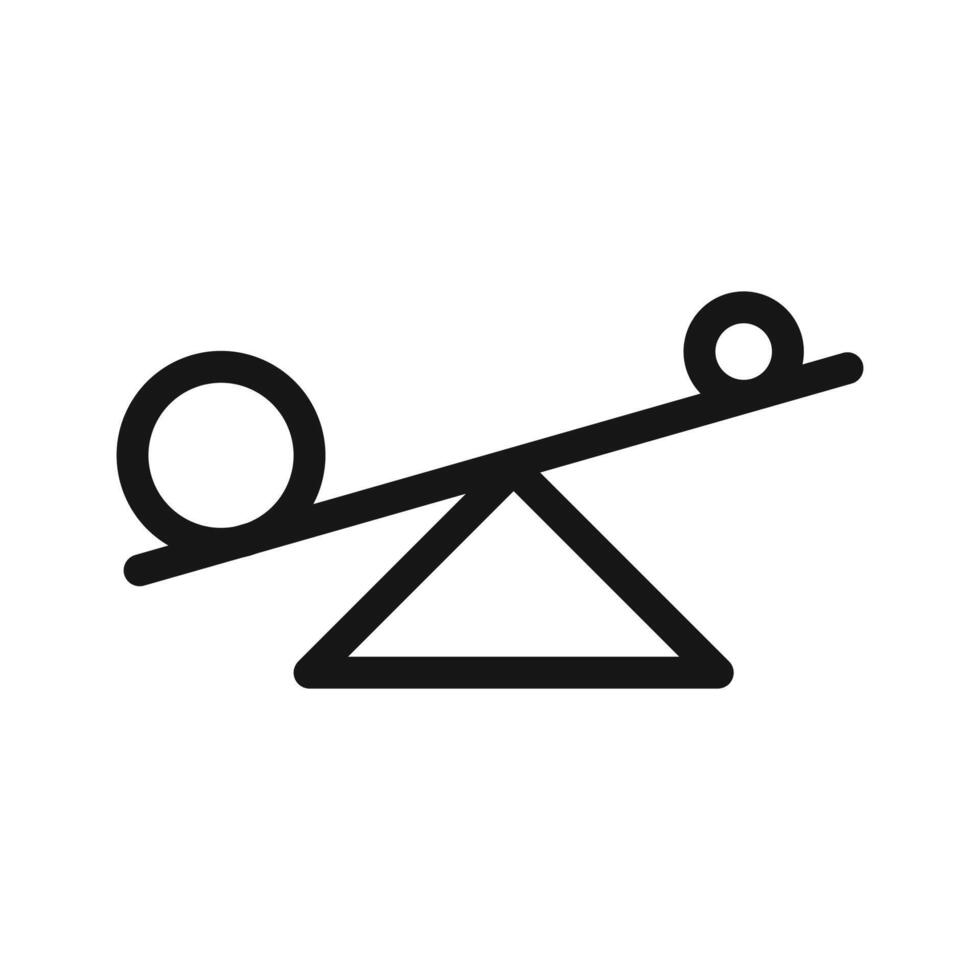 balancing icon Black line art logo vector