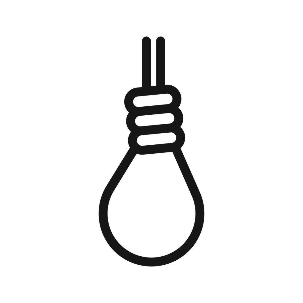 gallows icon Black line art logo vector