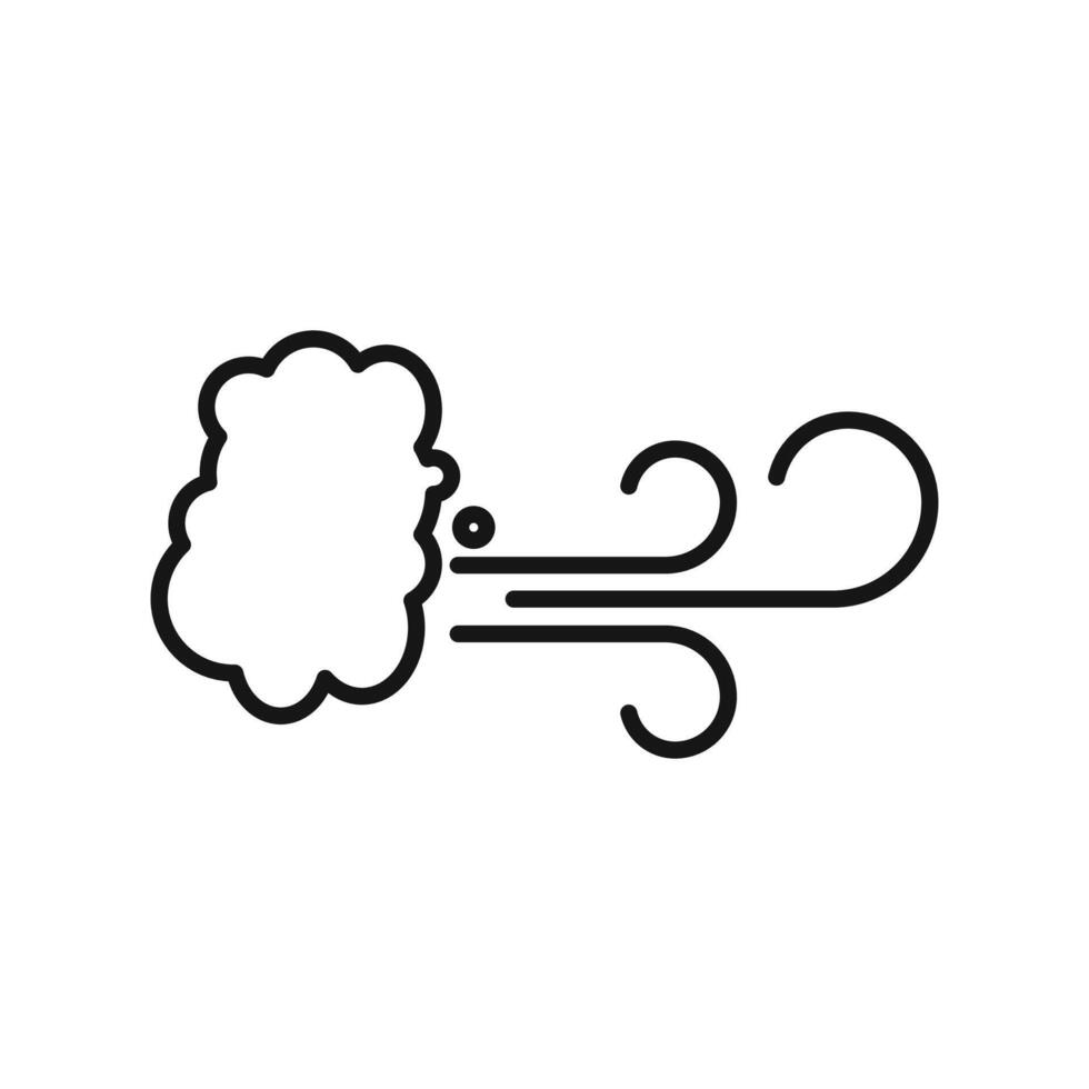 gust icon Black line art logo vector